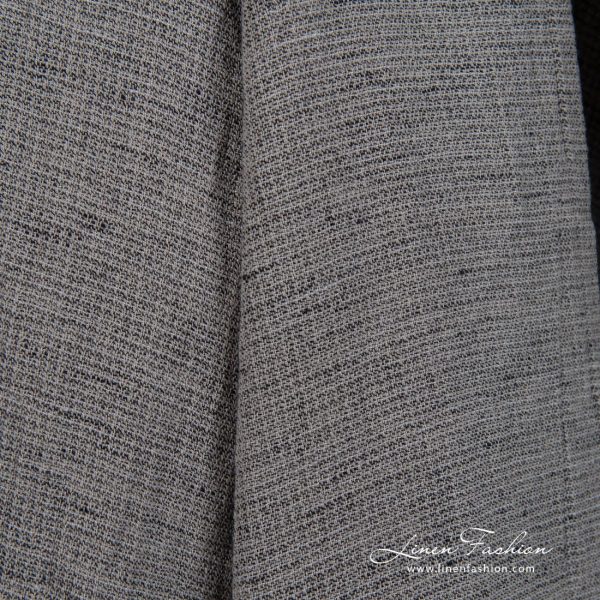 Wide linen cotton fabric in small delicate design