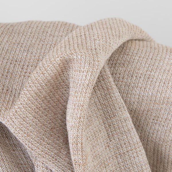 Wide washed linen cotton fabric white and brown, washed fabric