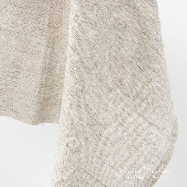 Wide linen-cotton fabric, brownish grey.