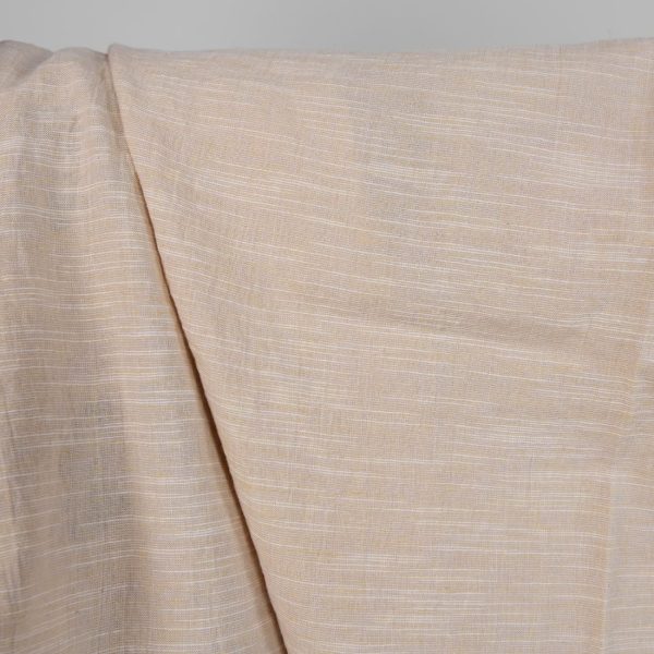 Washed linen cotton fabric yellowish pink colour product photo