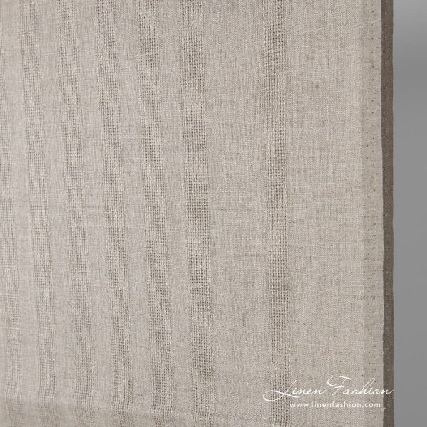 Linen fabric in natural flax colour.