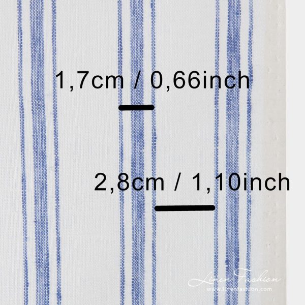 Off white fabric with stripes.