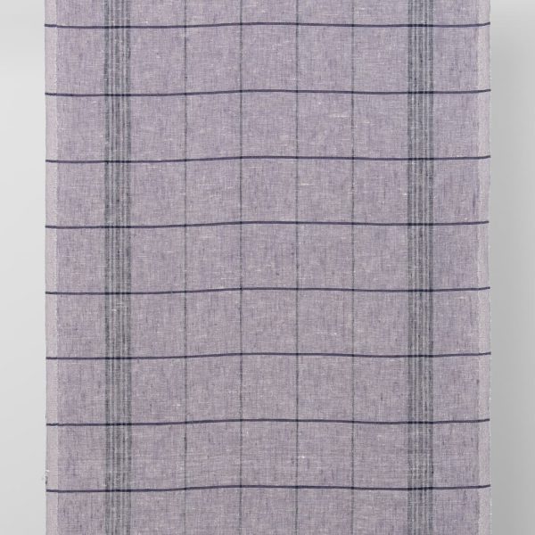 linen towel fabric violet checks