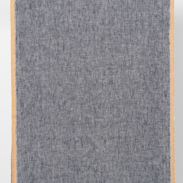 linen towel fabric blue yellow