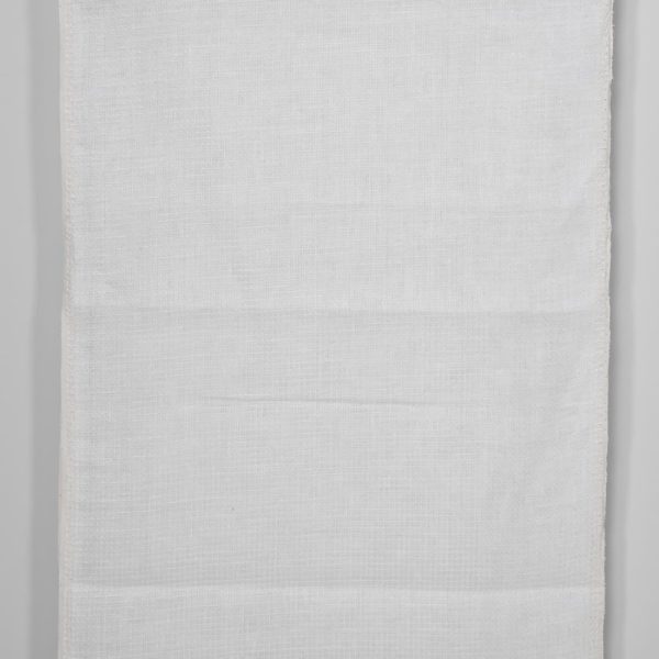 Narrow linen fabric off-white waffle