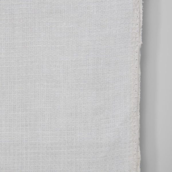 Narrow linen fabric off-white waffle product photo
