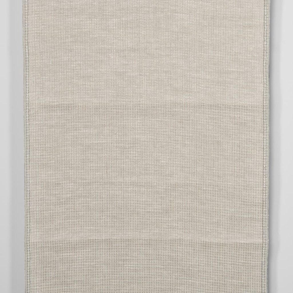 Narrow linen fabric natural and off-white waffle