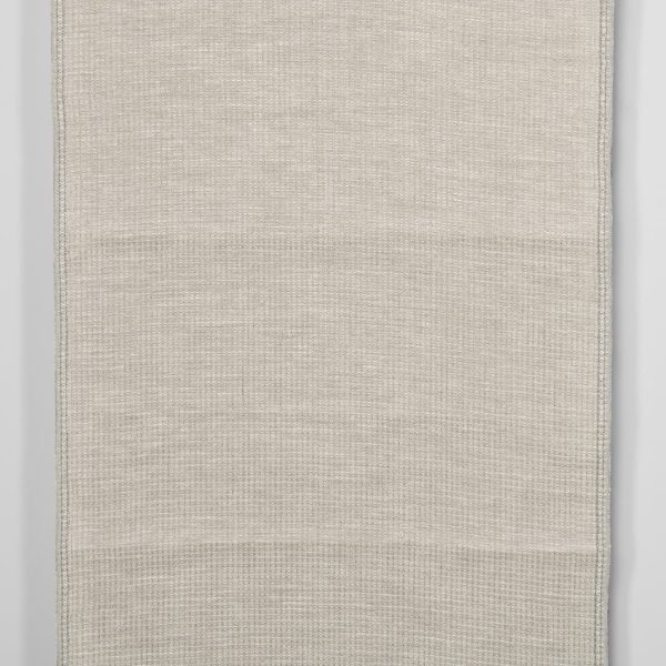 Narrow linen fabric natural and off-white waffle