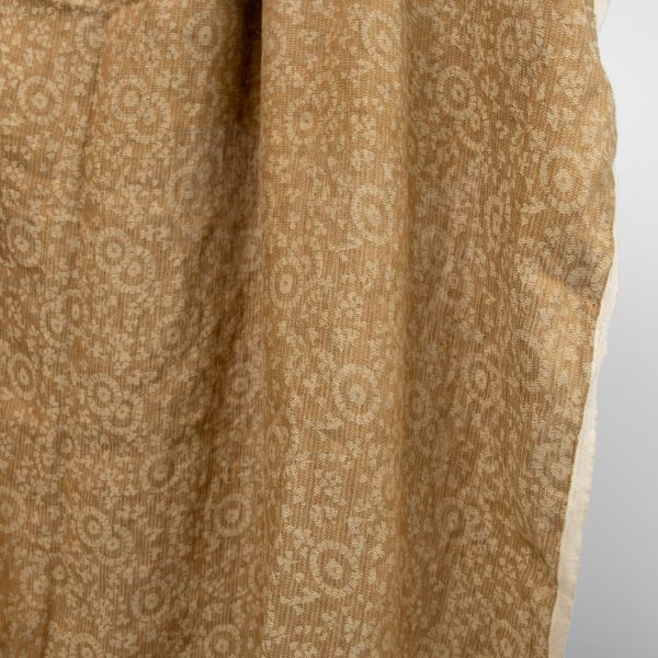 linen jacquard golden brown fabric, 145cm.