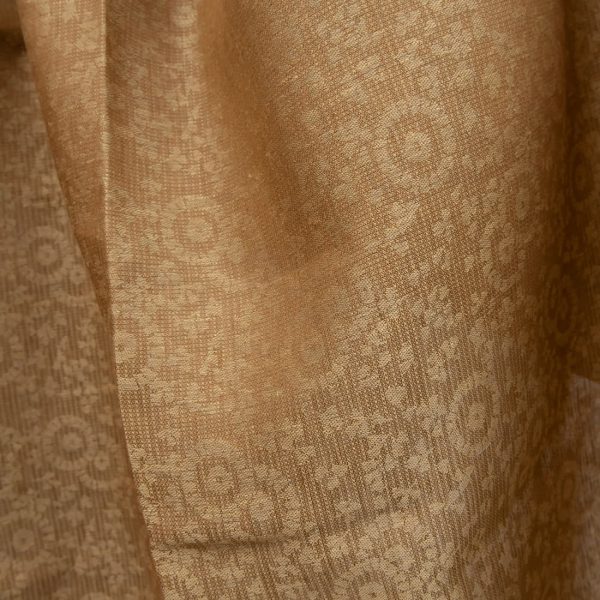 linen jacquard golden fabric width 150cm
