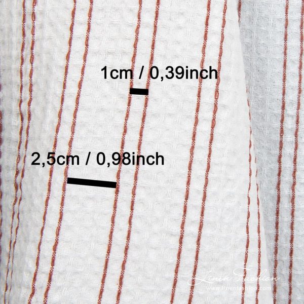 Cotton hemp fabric in waffle pattern