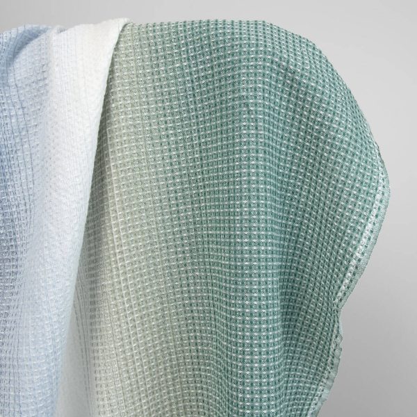 cotton hemp waffle fabric, washed