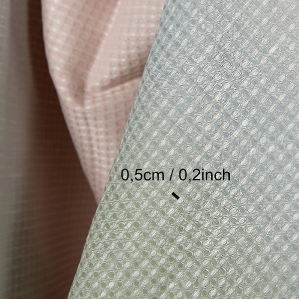 Cotton-hemp waffle fabric pink green gradient, with measurements