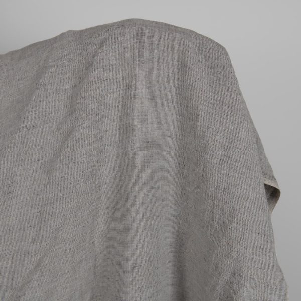 Washed linen fabric grey shades mix product photo