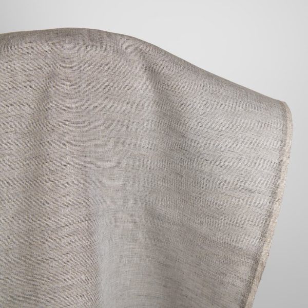 Linen fabric grey-brown and anthracite, 150cm