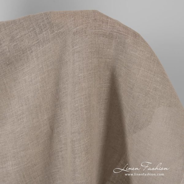 Linen fabric in natural color