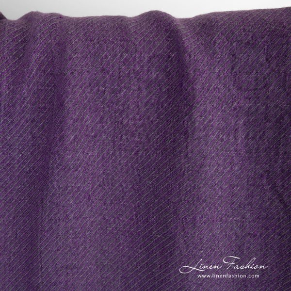 Violet linen fabric for clothes and home textile