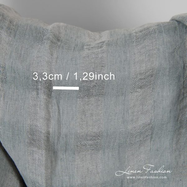 Grey linen fabric perfect for curtains, shawls, scarves