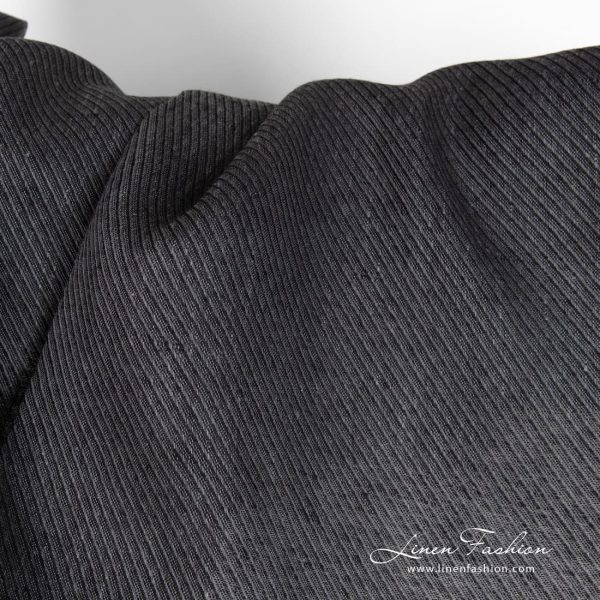 Grey linen fabric in twills