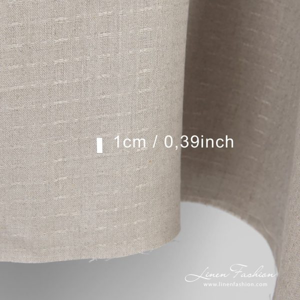 Natural linen fabric dash size