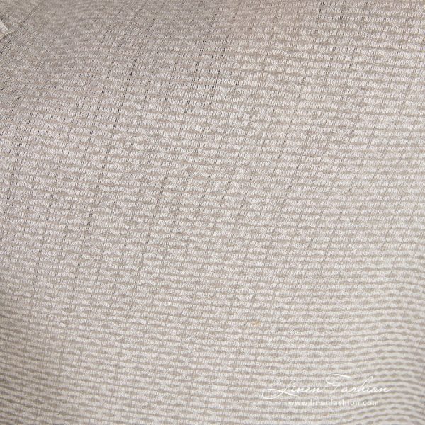 Natural linen fabric in dobby pattern