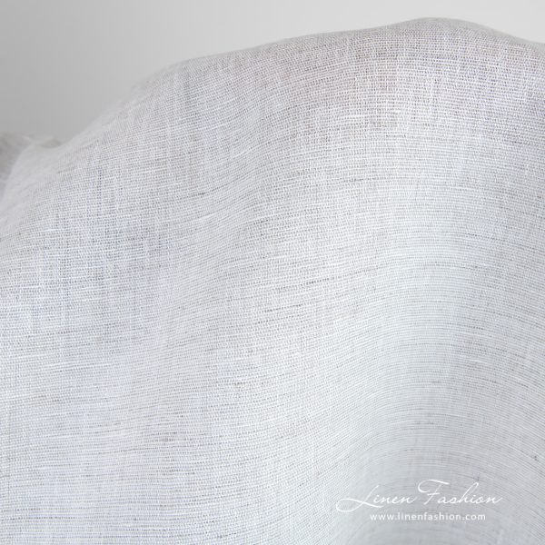 Off-white 100% linen fabric