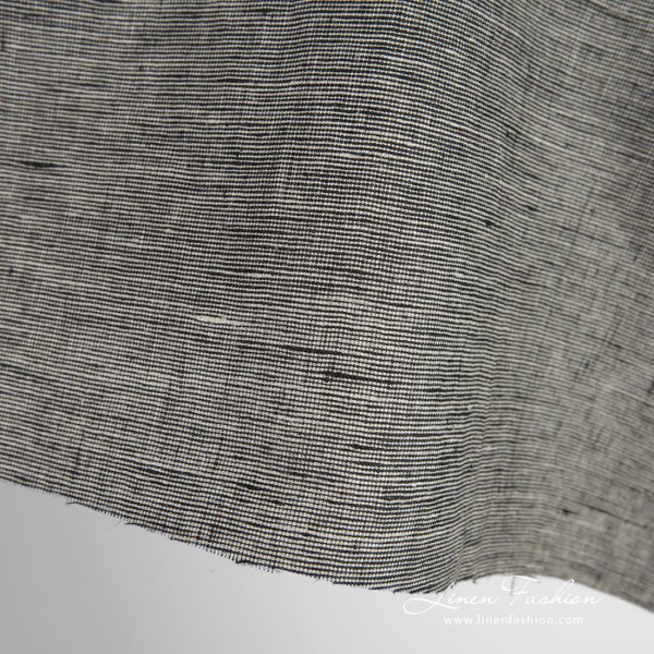 Greyish black linen fabric, high quality