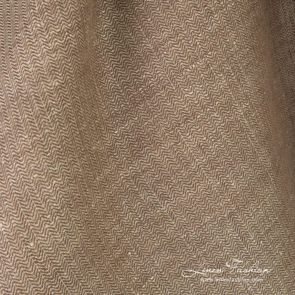 Greyish brown linen fabric, high quality