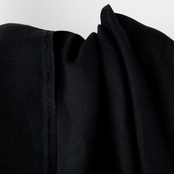 Linen fabric black double-layer, pure linen