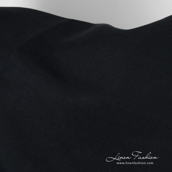 Dark blue linen fabric, perfect for clothes and home textile
