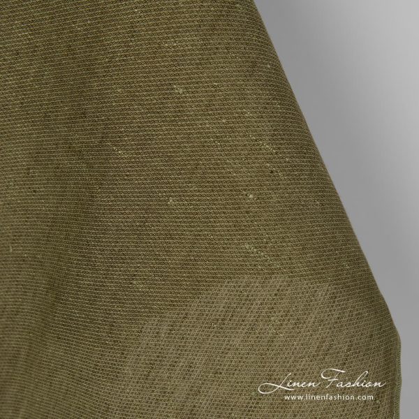100% linen fabric in moss green.