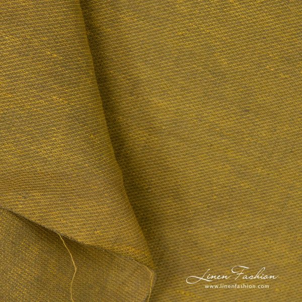 Linen fabric in yellow green.