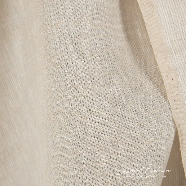 Linen fabric in diagonal pattern.