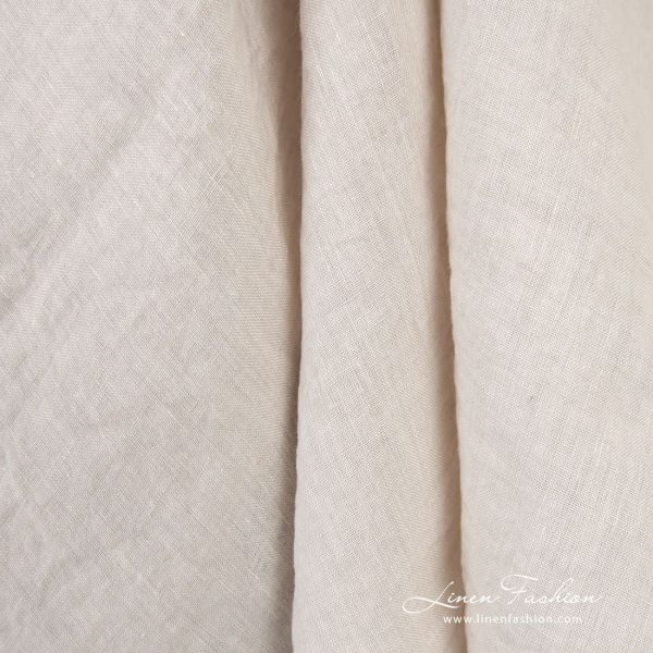 Light brown linen fabric, specially washed to increase softness