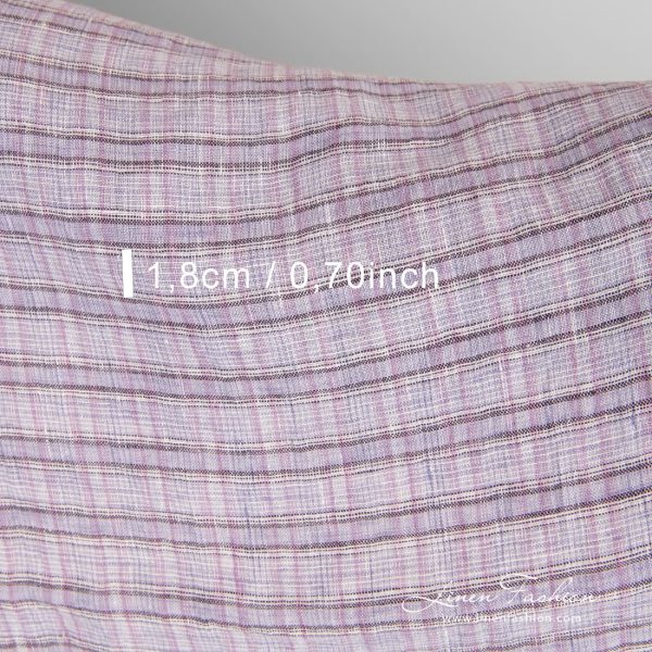 Violet linen fabric, specially washed to increase softness