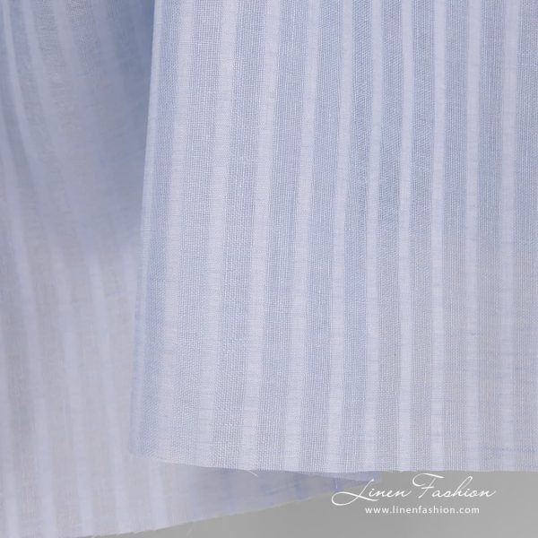 100% linen fabric in light blue colour.