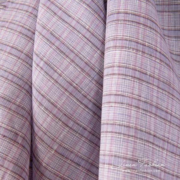 100% linen fabric in lavender colour.