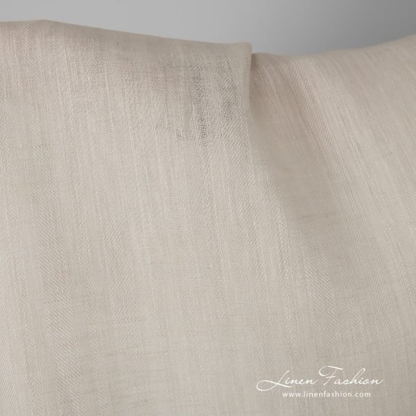 Ecru color linen fabric.