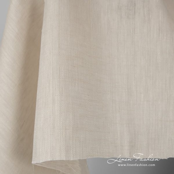 100% linen fabric in ecru color.