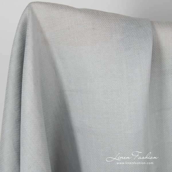 100% linen fabric in grey color.