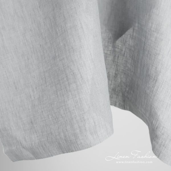 Grey 100% linen fabric