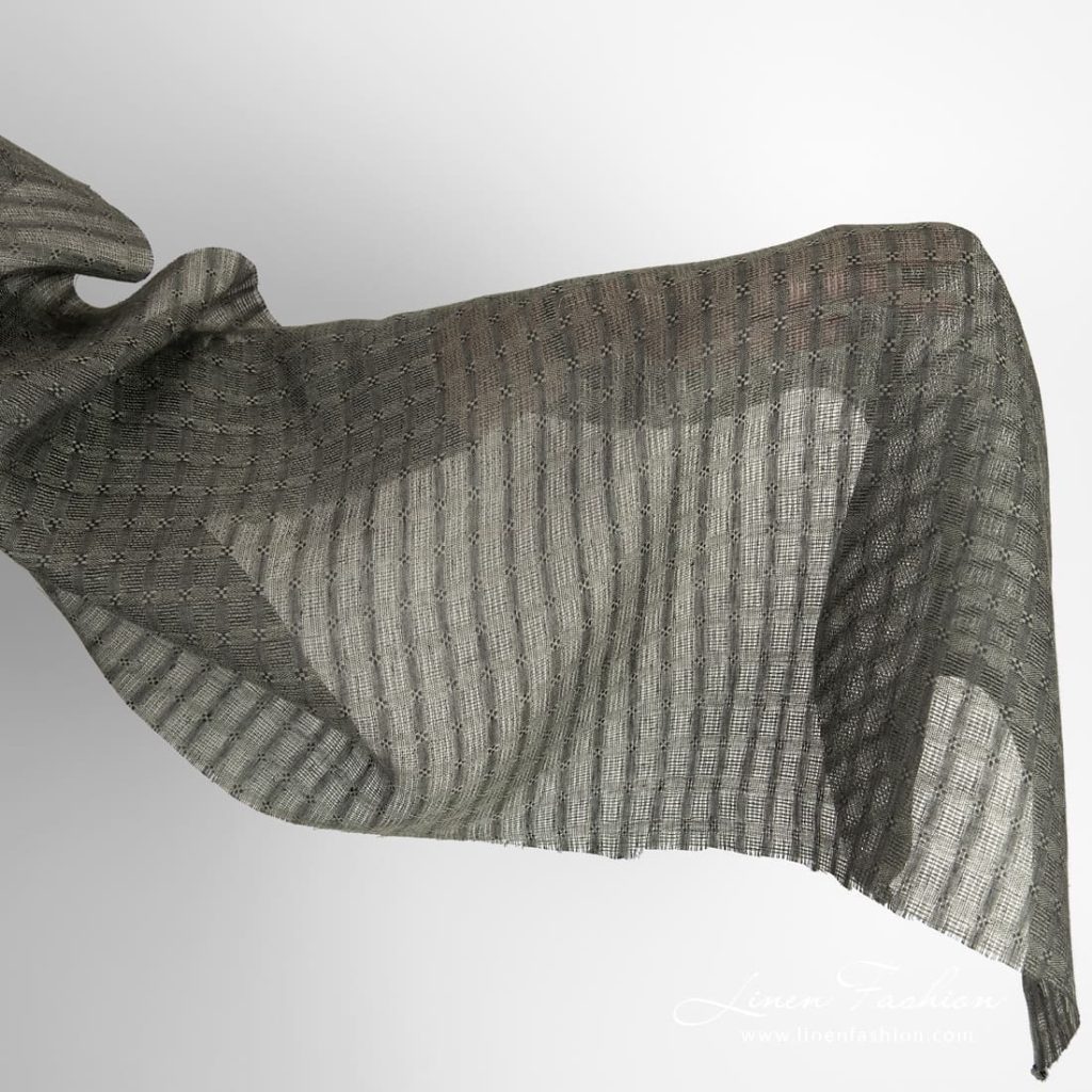 Grey linen fabric
