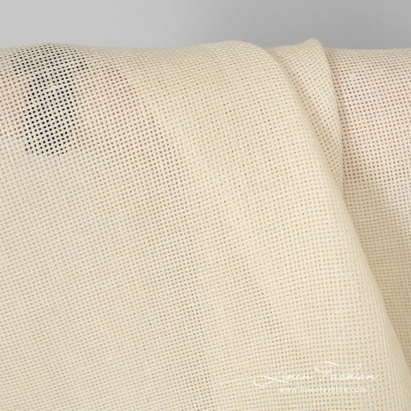 Vanilla coloured 100% linen fabric.