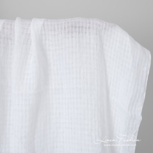 white linen transparent checks.
