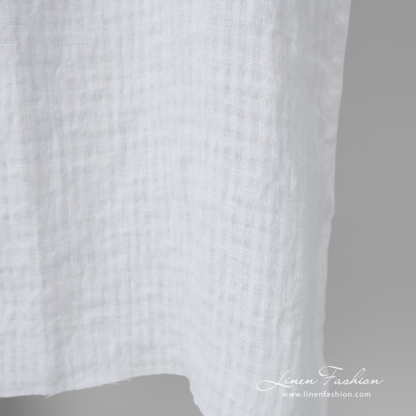 white linen transparent checks, for curtains.