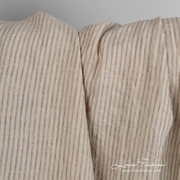 Linen fabric in light cocoa color, perfect for clothes and home textile