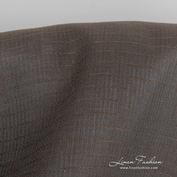 Grey brown dyed linen fabric.