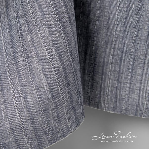 Blue grey coloured linen fabric.
