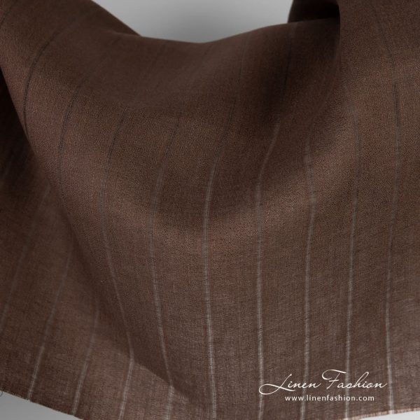 Coffee brown linen fabric
