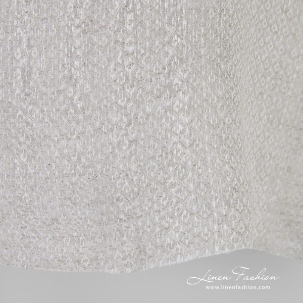 Light grey linen fabric ends
